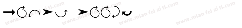 Arial arrow字体转换